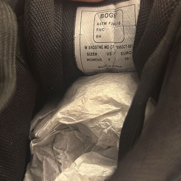 Bogs Women’s Sandstone Mid Composite Safety Toe Sneakers Shoes Black Size 8 - Picture 6 of 10